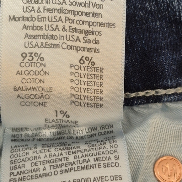 Mother The Insider Crop Step Fray High-Rise Baby Boot Blue Jeans - Size 26 - Picture 15 of 16